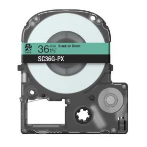 EPSON)라벨프린터리본(SC36G)녹색 흑문자 엡손 용품 용리본 라벨지 프린터지 테이프