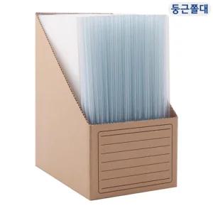 신생 둥근 쫄대 화일 100매입 투명문서정리케이스 문서일 사무용파일 사일 서류 서류일 둥근쫄대일 둥근쫄