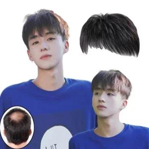 정수리 탑헤어 패션남성 풍성한 앞머리 미용가발 남자 커버