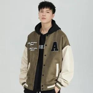 [라일리] Rly 겨울옷 패치 오버핏 레터링 스트릿 점퍼 야구 남