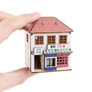 영공방 조립 미니 장미 의상실모형재료 용품 만들기 만들기키트 어린이용 즈용 만들기완구 나무