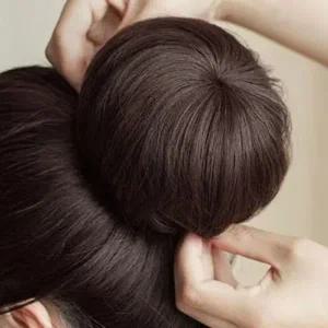 스타일변신 가발 똥머리 헤어망 (브라운) DP71515