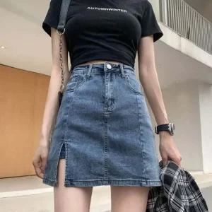 롱다리 패션 바지 일체형 데님 스커트 스타일