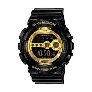 지샥 GD-100GB-1D 빅페이스 흑금 디지털 스포츠 남성 우레탄 시계