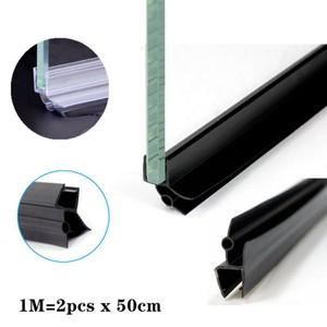 2pcs 방수 샤워 도어 씰링 스트립 워터 스토퍼 Weatherstrip 유리 스크린 씰 4  12mm 갭 실러