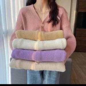 파스텔 DO6070 골지 가디건