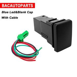 일반 커버 푸시 단추 스위치, 12V LED 블루 온 오프 및 순간 도요타 프라도 방수 IP66 자동차 보트 액세서