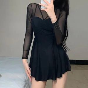[아트박스]/옷자락 여자 여름 시스루 긴팔 원피스 수영복