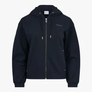 스파이더 여성 스트라이프 자카드 후드 집업 B1 SPKFCNFT351W BLK IVY