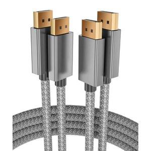 노트북용 Itramax 디스플레이포트 케이블 10FT/2Pack, 8K 60Hz DP1.4 남성용 초고속 코드, PC/TV/게임 모니터용 HBR3 대역폭 32.4Gbps, 4K@144Hz, 2K@165Hz, 1080P@240Hz, DP 1.2 호환, 3M