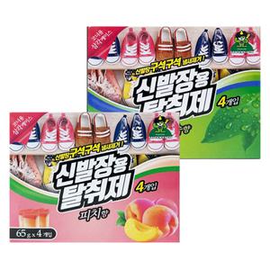 산도깨비 신발장용 탈취제 4개입 피치 숲속 신발장 냄새 제거 방향 탈취