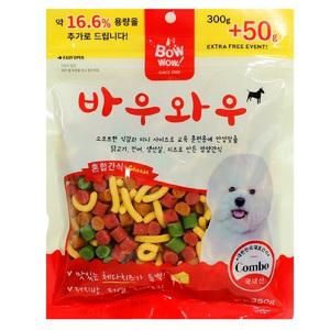 바우와우 혼합간식 350g 소프트 져키 강아지 간식