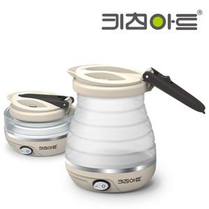 키친아트 휴대용 캠핑 자바라 접이식 전기포트 600ml