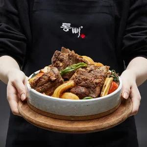 [통뼈감자탕/명가] 부산 전통의 맛 그대로, 분모자 뼈찜(간장/매운) 세트 1KG * 4팩