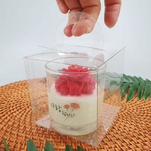 정육면체 무지개손잡이 투명상자 4.5~8cm/50개