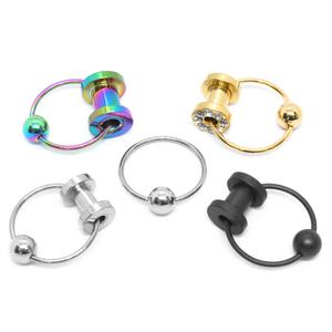 1.2mm 원볼 심플 빅링 써지컬 링피어싱 4컬러