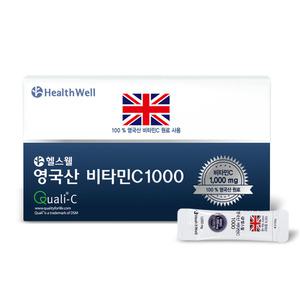 헬스웰 영국산비타민C 1000mg 100포 Quali-c 마크 분말비타민C
