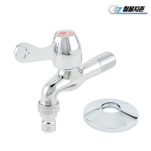 국산 코비 왕킹 원터치 커플링 수도꼭지 온수 일반 베란다 양갈래 두갈래 세탁기 연결