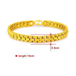 순금매듭팔찌 컷팅볼 금전 행운 재물 24K 옐로우 골드 팔찌 도금 6MM20CM 여성 amp; 남성 웨딩 쥬얼리 선물