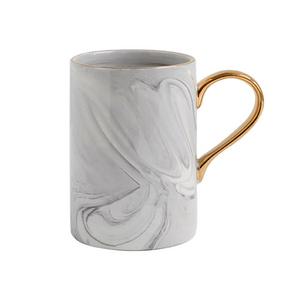 까사무띠 마블 골드핸들 머그 그레이 450ml, 1개