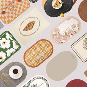 포유 PVC 린넨 가죽 방수 식탁 미끄럼방지 북유럽 테이블 매트