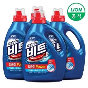 [비트]비트 세탁세제 딥클린파워 액체 3L용기(일반) 4개
