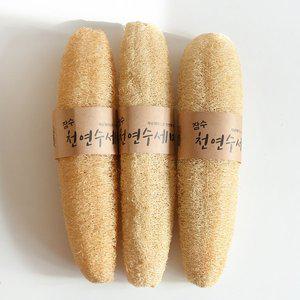 [라이프스토리]장수 통통한 천연수세미 30~35cm 1개 주방 설거지
