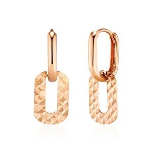 [비앤비골드] 18K 컷팅 클립 체인 원터치 링 귀걸이 한쌍 MTE36235