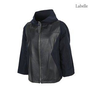 [라벨르][라벨르by신영모피] 여성 양가죽 콤비 반후드 자켓 SY105JK