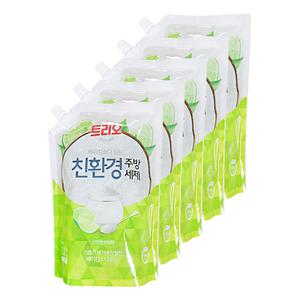 애경 트리오 베이킹소다 담은 친환경 주방세제 라임향 1.2L 5개 설거지