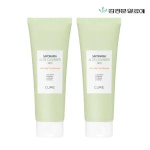 김정문알로에 큐어 사포나리아 알로에 클렌져 150g 2개