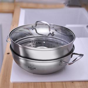 까사니 까리따 스텐 찜기 30cm 2단 인덕션 대형 스티머 찜솥 찜냄비