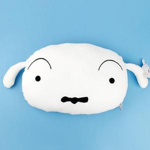 [RGK5N795]짱구봉제 모찌모찌얼굴쿠션 흰둥이 50x30cm