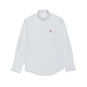 스몰 하트로고 스트라이프 셔츠 초크/블랙 USH130-CO0067-194