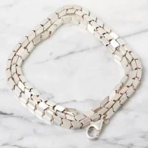 [차차실버]대나무 은목걸이 실버체인 남성 여성 은목걸이줄 5돈목걸이 남자 여자