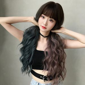 키라비 가발 여성 통가발 긴머리 웨이브 투툰 코스프레가발 76cm KPE-8259