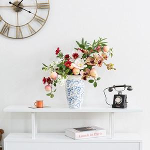 대형 호접란 조화 화병 고급스런 과일 set 60cm  DIY) 인테리어 꽃 테이블 행사 장식 소품 꾸미기