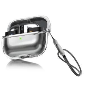 갤럭시 버즈3 프로 FE 호환 랜야드 스트랩 손잡이 투명 젤리 케이스