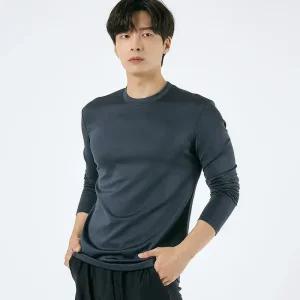 엘엑스티 국내 생산 머슬핏 에어로실버 두꺼운 기능성 긴팔 티셔츠 골프 등산 헬스 스포츠웨어
