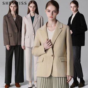 [쉬즈미스]SHESMISS)] 울 블렌드 싱글 재킷
