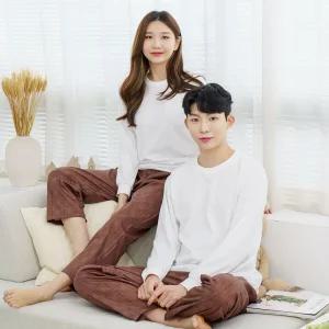 예스플러스 특면 9부 40수 주머니 파자마 코코아