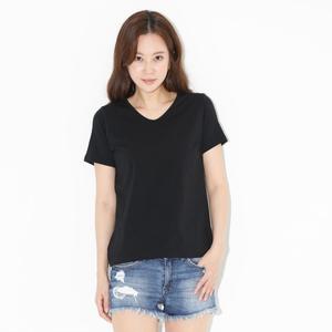 블랙 반팔티 여자여름기본반팔티 기본티 스판반팔티