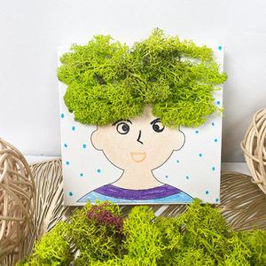 td 토단 초등저 내 친구는 멋쟁이 액자 만들기-1인용 스칸디아모스 25g 얼굴도안캔버스 친구액자DIY
