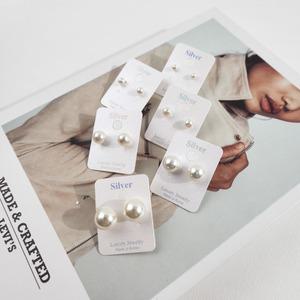 국산 실버침 은침 진주 귀걸이 실버 925 피어스 피어싱 3791
