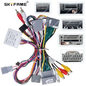 SKYFAME 차량 16 핀 와이어링 하네스 어댑터 Canbus 박스 디코더 안드로이드 라디오 전원 케이블 호환 혼다