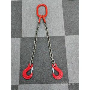 쿠사리 체인 슬링 더블 견인 더블후크 크레인 산업용 낙줄 후크체인 블랙 연결 0 5미터