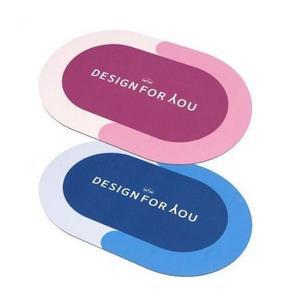 타원형 쿠션 60x40 규조토 발매트-색상랜덤