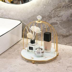 화장품선반 화이트 진열대 화장품 골드케이지