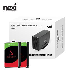 [32TB 합본] 넥시 DAS NX1438 2베이 - 아이언울프 16TB X 2개 구성