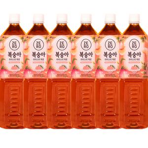 맥널티 복숭아 아이스티 제로 1.5L 6입 음료